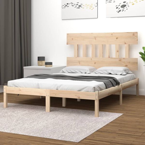 vidaXL Cadre de lit sans matelas 150x200 cm bois massif