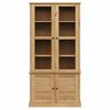 vidaXL Vitrine en verre VIGO 85x35x170 cm bois massif de pin