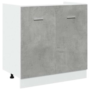vidaXL Meuble sous-&eacute;vier "Lyon" Gris b&eacute;ton 80 x 46 x 81,5 cm Bois d'ing&eacute;nierie