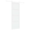 vidaXL Porte coulissante ORKDAL 83 x 232 cm Bois de pin massif Blanc