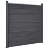 vidaXL Ensemble de panneaux de cl&ocirc;ture gris 180x186 cm WPC