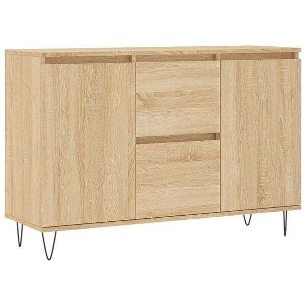 vidaXL Buffet ch&ecirc;ne sonoma 101,5x35x70 cm bois d'ing&eacute;nierie