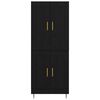 vidaXL Haut Armoire Ch&ecirc;ne noir 69,5 x 34 x 180 cm Bois d'ing&eacute;nierie