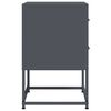 vidaXL Tables de chevet 2 pcs anthracite 36x39x60,5 cm acier