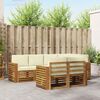 vidaXL Ensembles de canap&eacute;s avec coussin 7 pcs Naturel et Cr&egrave;me