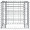 vidaXL Banc de jardin avec panier en gabion bois de pin imprégné