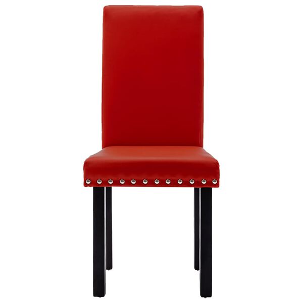vidaXL Chaises &agrave; manger lot de 2 rouge bordeaux PVC