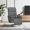 vidaXL Fauteuil inclinable de massage et repose-pieds gris fonc&eacute; tissu