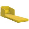 vidaXL Canapé-Lit Jaune 65 x 80 x 83 cm Velours