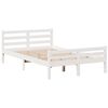 vidaXL Lit bibliothèque sans matelas blanc 135x190 cm bois pin massif