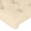 vidaXL T&ecirc;tes de lit Cr&egrave;me 200x7x78/88 cm Tissu
