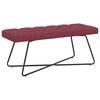 vidaXL Banc avec capitonnage bouton Bordeaux 110 x 40 x 46 cm Tissu