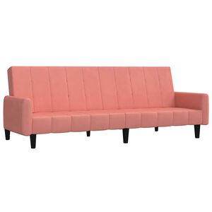 vidaXL Canap&eacute;-lit &agrave; 2 places rose velours