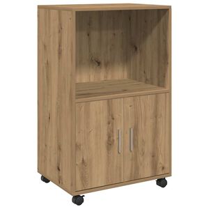 vidaXL Armoire &agrave; roulettes ch&ecirc;ne artisanal 55x40x91 cm bois ing&eacute;nierie
