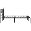 vidaXL Cadre de lit m&eacute;tal sans matelas avec t&ecirc;te de lit noir 140x190cm