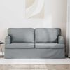 vidaXL Canap&eacute; 140cm Gris clair M&eacute;tал