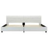 vidaXL Cadre de lit Blanc Similicuir 180 x 200 cm