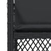 vidaXL Chaises de jardin lot de 4 avec coussins noir r&eacute;sine tress&eacute;e