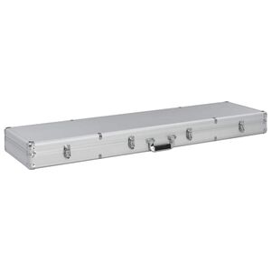 vidaXL Mallette pour arme &agrave; feu Argent&eacute; 134 x 35 x 12 cm Aluminium