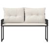 vidaXL Banc ext&eacute;rieur Noir et blanc cr&egrave;me 118 x 55 x 82 cm
