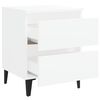 vidaXL Tables de chevet 2 pcs blanc 40x35x50 cm bois d'ingénierie