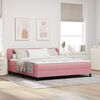 vidaXL Lit &agrave; ressorts avec matelas Rose 180 x 200 cm Velours