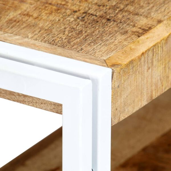 vidaXL Meuble TV 90x30x40 cm Bois massif de manguier