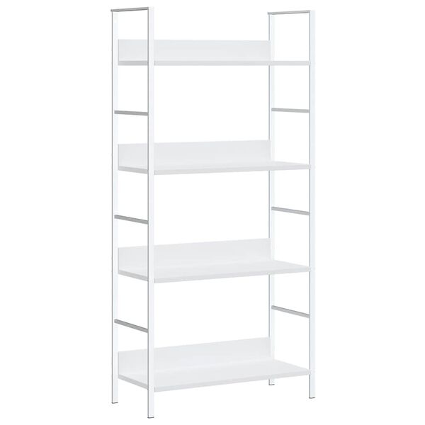 vidaXL Biblioth&egrave;que &agrave; 4 niveaux blanc 60x27,6x124,5 cm bois ing&eacute;nierie