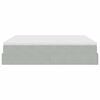 vidaXL Cadre de lit ottoman avec matelas gris clair 200x200 cm velours