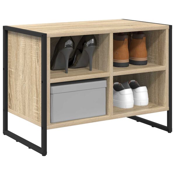 vidaXL Cabinet à chaussures Sonoma 60 x 35 x 44 cm Bois d'ingénierie