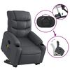 vidaXL Fauteuil inclinable de massage Gris Similicuir