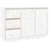 vidaXL Buffet Blanc 111x34x75 cm Bois massif de pin
