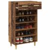 vidaXL Cabinet &agrave; chaussures avec tiroir Bois ancien 60 x 35 x 105 cm
