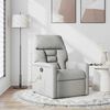 vidaXL Fauteuil de massage inclinable gris nuage tissu
