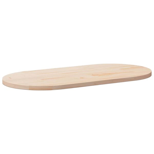 vidaXL Plateau de table 110x55x2,5 cm Bois massif Pin Ovale