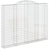 vidaXL Paniers &agrave; gabions arqu&eacute;s 7 pcs 300x30x220/240 cm fer galvanis&eacute;