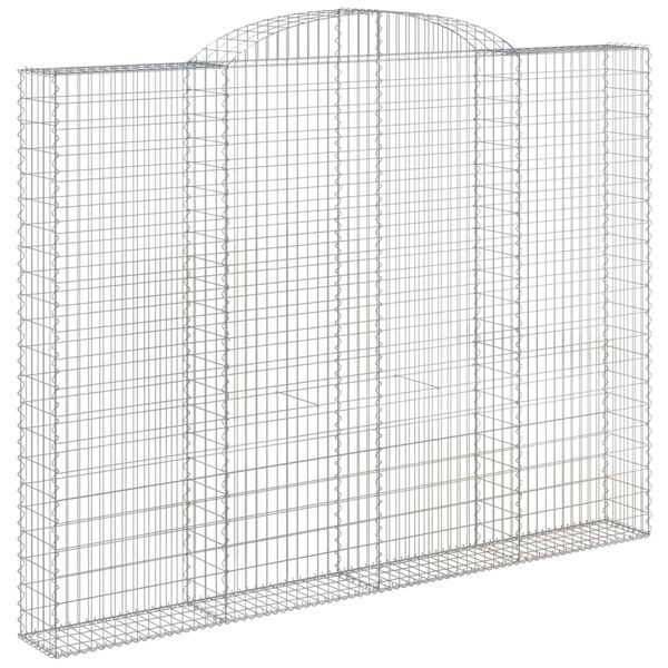 vidaXL Paniers &agrave; gabions arqu&eacute;s 7 pcs 300x30x220/240 cm fer galvanis&eacute;
