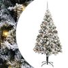 vidaXL Sapin de No&euml;l artificiel Blanc 180 cm PVC, Acier et Plastique