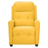 vidaXL Fauteuil de massage Jaune Tissu