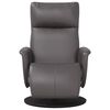 vidaXL Fauteuil inclinable avec repose-pieds gris similicuir