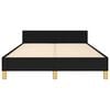 vidaXL Cadre de lit sans matelas noir 120x190 cm tissu