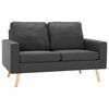 vidaXL Canap&eacute; &agrave; 2 places Gris fonc&eacute; Tissu