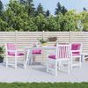 vidaXL Coussins de chaise de jardin &agrave; dossier bas lot de 4 rose