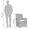 vidaXL Chaises de jardin coussins lot de 2 gris résine tressée et bois
