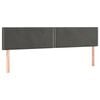 vidaXL T&ecirc;tes de lit Gris fonc&eacute; 160x5x78/88 cm Velours