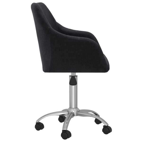 vidaXL Chaise pivotante de bureau Noir Tissu