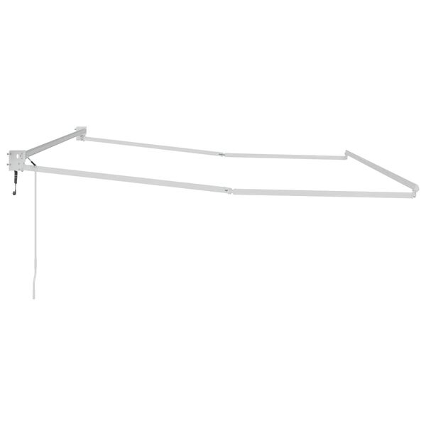 vidaXL Cadre de store r&eacute;tractable &eacute;lectrique Blanc 4 x 2 m Aluminium