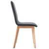 vidaXL Chaises à manger lot de 4 gris tissu et bois de chêne massif