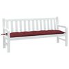 vidaXL Coussin de banc de jardin rouge bordeaux mélangé tissu