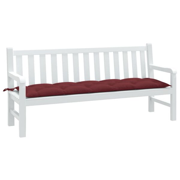 vidaXL Coussin de banc de jardin rouge bordeaux mélangé tissu